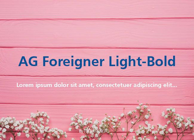 AG Foreigner Light-Bold example